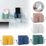 Wall Mobile Holder - Mobile Phone Charging Hanging Holder - Wall Mounted Mobile Organizer Storage Box - Phone Plug Wall Holder - Multifunction Wall Mounted Plug - Image 2