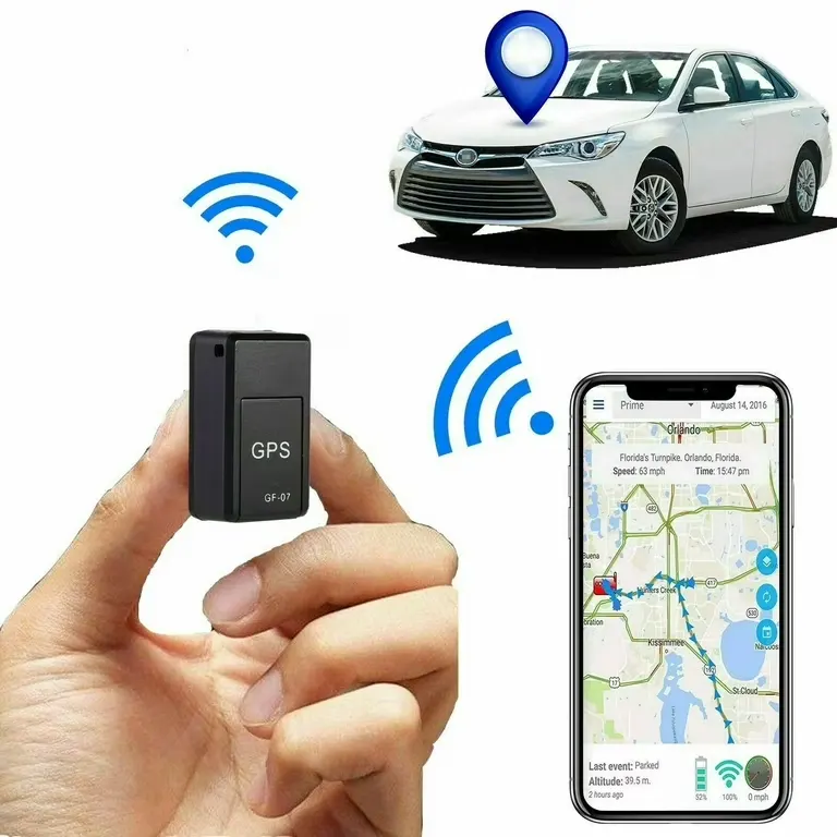 Magnetic GF-07 Mini Real Time GPS Tracker - Mini Real Time GPS Tracker - Mini GPS Real Time Car Locator Tracker GSM/GPRS Tracking Device -