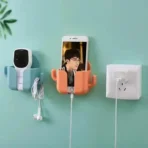 Wall Mobile Holder - Mobile Phone Charging Hanging Holder - Wall Mounted Mobile Organizer Storage Box - Phone Plug Wall Holder - Multifunction Wall Mounted Plug - Image 3