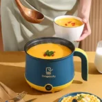Portable Electric Cooking Pot Electric Cooker Pot Manual Electric Heating Pot with Steamer and Multipurpose 1.8 Liter - Image 2