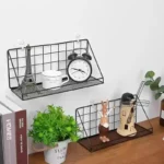 BaiBnn Wall Shelf Wall Rack Wall Wall Rack Bedroom Bathroom Wall Dormitory Artifact Bedside Storage Rack (Color : White, Size : 40X11X14cm)
