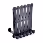 Portable Door Hanger - 6 Hooks Stainless Steel Foldable Door Clips - Over the Door Stainless Steel Hook - Image 3