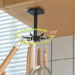 360 Degrees Rotating Hook Holder - Punch-free Hook Kitchen 360 degrees Rotatable - Weighing Wall Hooks Hangers - Image 2